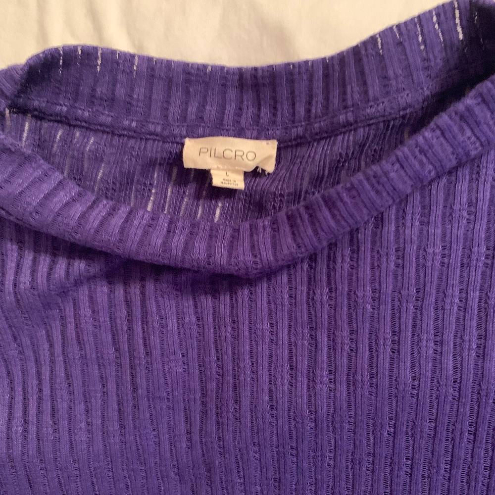 Anthropologie Pilcro, Size large blue beautiful long sleeve top, never worn.